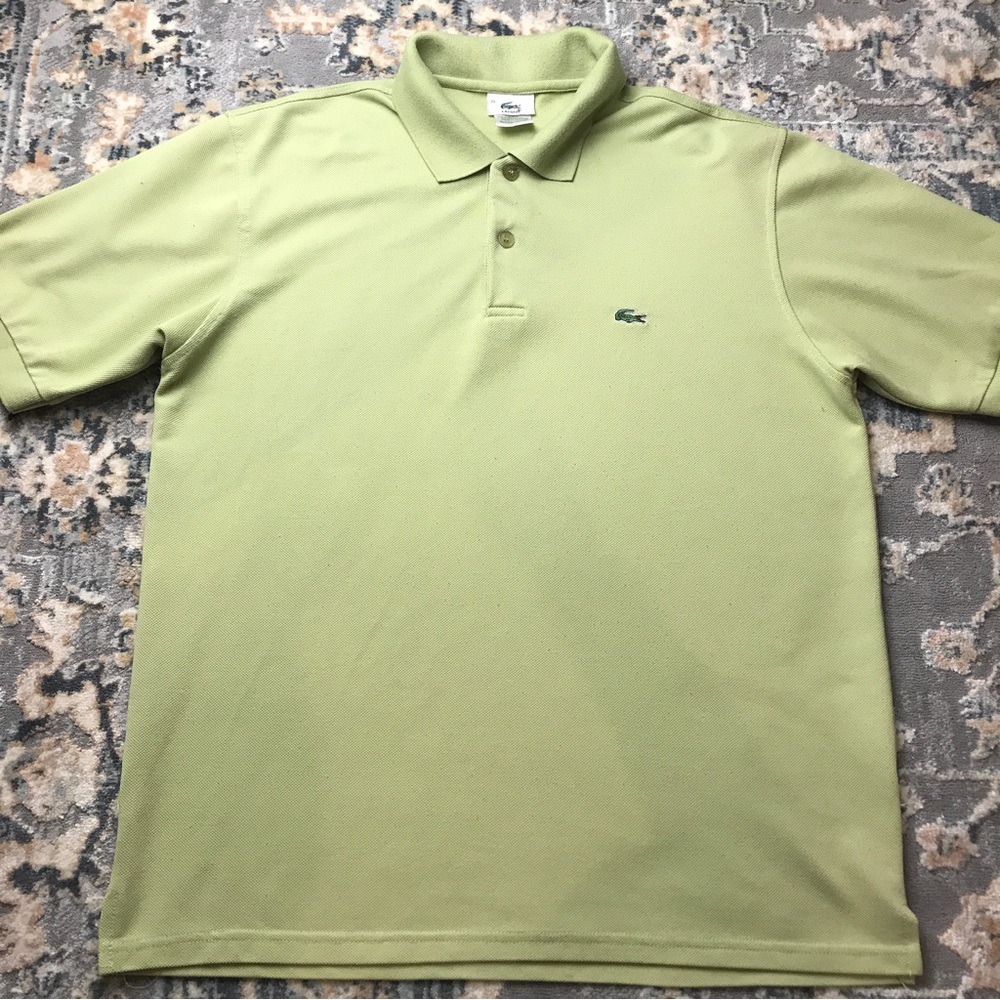Vintage Light Green Lacoste Polo Made in France